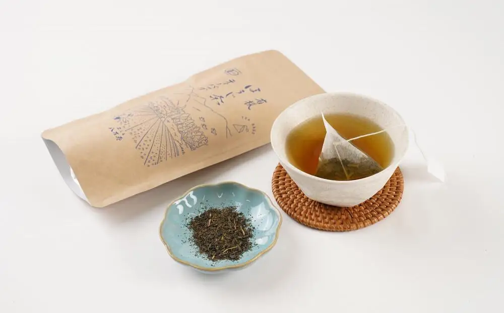 有機 屋久島茶 ティーバッグ・茶葉 4種×2袋 計8袋 セット（緑茶・ほうじ茶・紅茶・玄米茶）＜八万寿茶園＞