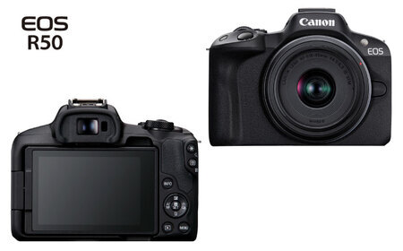 Canon EOS R50 ダブルズームキット 黒【長崎キヤノン】[MA25] 一眼 AF