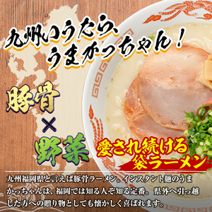 九州の味 豚骨ラーメン うまかっちゃん(20食・1袋5食入り×4)ラーメン 豚骨 とんこつ 細麺 常温 常温保存 非常食【ksg1554】【マル五】