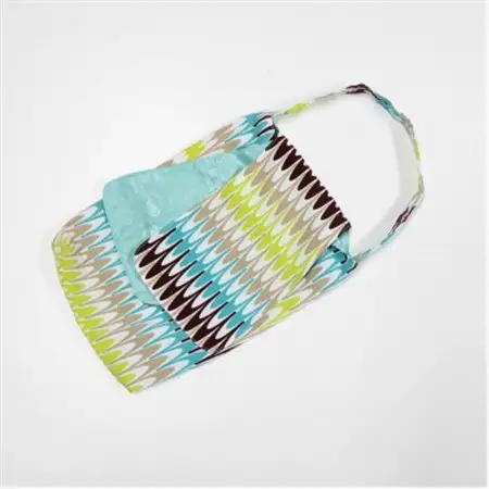 一色ちりめん　結びバッグ(角)水面(ブルー)_装飾品・工芸品  鞄・バッグ かばん カバン_【1569315】