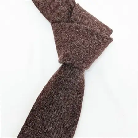 岡山産デニムネクタイ【DeniMUSASHI】ハンガーパッケージ付・ブラウン_装飾品・工芸品 ネクタイ・ベルト 服飾小物 _【1456892】