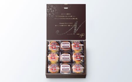 スフレチーズケーキ 『チーズとショコラのスフレセット』 9個入り 1箱 (大糸チーズ×6個、半熟ショコラ×3個) 優しい味わい ギフトにもおすすめ 新潟県 糸魚川市 ナカシマ 人気のスフレケーキにチョコレートの美味しさをプラス やわらかな口どけ のし対応可 チーズケーキ スイーツ 洋菓子 お歳暮 お中元 贈答