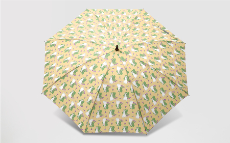 EMILY BURNINGHAM 晴雨兼用スライドショート傘 ラビッツアンドターニップ