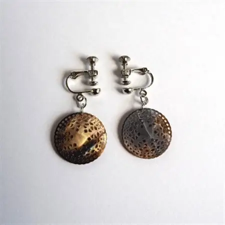 茶蝶貝「ベツレヘムパール風」イヤリング_装飾品・工芸品 ピアス・イヤリング アクセサリー _【1231826】