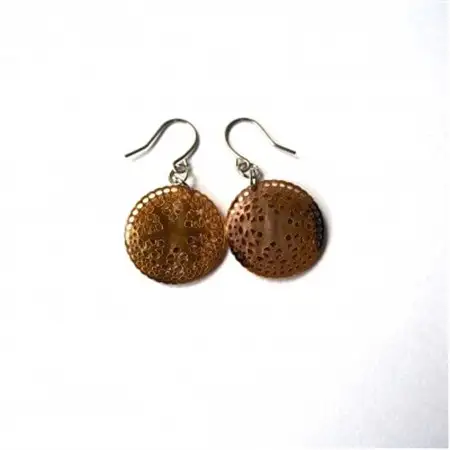 茶蝶貝「ベツレヘムパール風」ピアス_装飾品・工芸品 ピアス・イヤリング アクセサリー _【1231827】