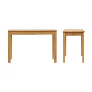 【浜本工芸】オーク無垢　No.28デスク+専用書棚［2点セット］
