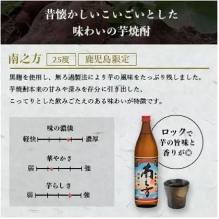 【本格焼酎】南之方【鹿児島限定】900ml×2本 A2-14_酒・アルコール 芋焼酎 焼酎 _【配送不可地域：離島】【1573783】