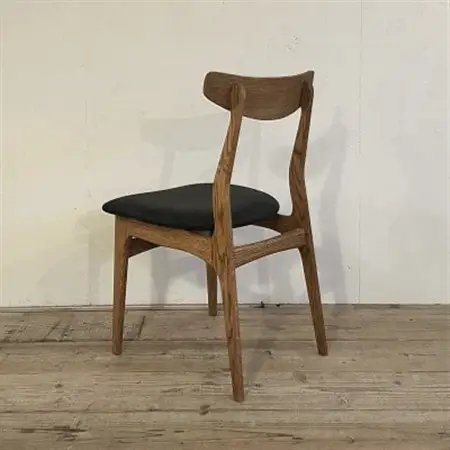 Cordial Dining Chair BRフレーム オイルレザー 墨ブラック【SWOF】_雑貨・日用品 椅子・チェア・ソファ 家具・インテリア _【1572493】
