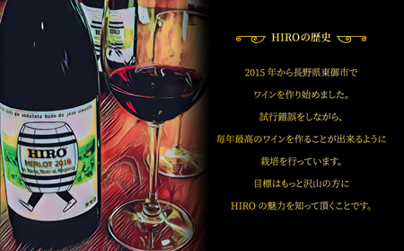 東御市産赤ワイン HIRO 2023｜メルロー　ワインワインワインワインワインワインワイン