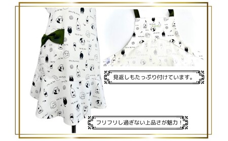 エプロン ねこ柄フリルエプロン（大人用） フリル 猫 可愛い お揃い ギフト 衣類 キッチン  ラブリーグレイス