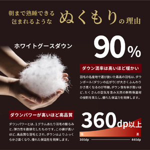 【抗ウイルス・抗菌加工】羽毛合掛けふとんホワイトグース90%(セミダブル) 羽毛布団 ふとん 布団