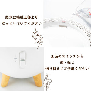 加湿器 気化式 エルーモポット＆ 空気 浄化液 1L【ミント】加湿器