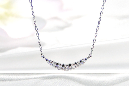 【0.12ct】PT900 グラデーション ダイヤモンド ネックレス CSN00201-PT 18金 SWAV020