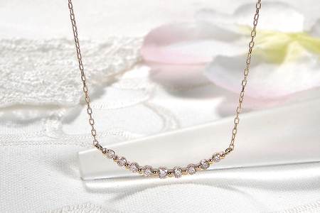 【0.2ct】K18YG ダイヤモンド ラインネックレス　CSN00217-18Y SWAV022｜山梨県 昭和町 ジュエリー アクセサリー ギフト プレゼント 贈り物 記念日 誕生日 カジュアル フォーマル オケージョン