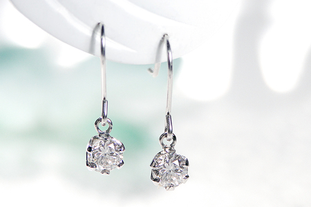 Pt900【0.3ct】一粒 ダイヤモンド アメリカン フックピアス CSP00033 SWAV030｜山梨県 昭和町 ジュエリー アクセサリー ギフト プレゼント 贈り物 記念日 誕生日 カジュアル フォーマル オケージョン