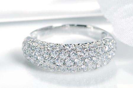 pt900月甲丸 ダイヤモンド パヴェリング【1.0ct】 CSR0212-pt SWAV052｜山梨県 昭和町 ジュエリー アクセサリー ギフト プレゼント 贈り物 記念日 誕生日 カジュアル フォーマル オケージョン