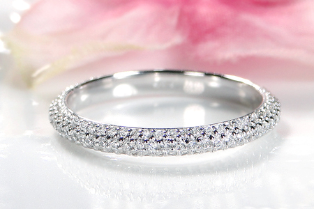Pt950 ダイヤモンド パヴェ フルエタニティ リング 【0.6ct】 CSR0388-pt SWAV053｜山梨県 昭和町 ジュエリー アクセサリー ギフト プレゼント 贈り物 記念日 誕生日 カジュアル フォーマル オケージョン