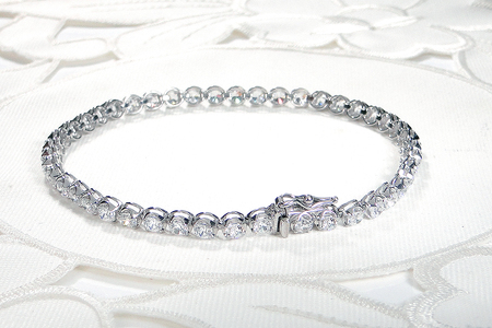 ダイヤモンド テニスブレスレット 5.0ct PT900 プラチナ 18.5cm