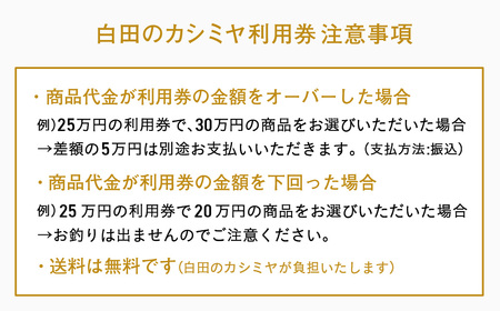 カシミヤ あとから選べる！ カシミヤ ≪白田のカシミヤ≫ 利用券 130万円分