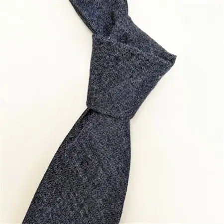 岡山産デニムネクタイ【DeniMUSASHI】ハンガーパッケージ付・ブラック_装飾品・工芸品 ネクタイ・ベルト 服飾小物 _【1456889】