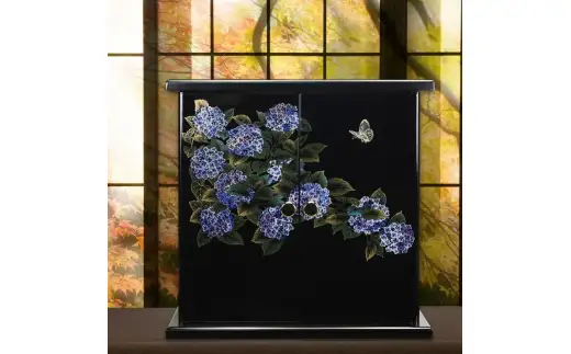 タツクラフト 紀州塗り ミニ仏壇 雅 小 紫陽花 【Tk167】【ttcf922-butu-saj】