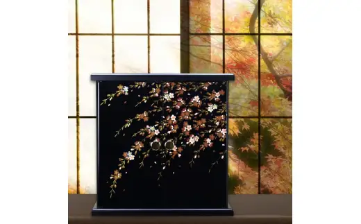 タツクラフト 紀州塗り ミニ仏壇 雅 大 しだれ桜 【Tk168】【ttcf922-butu-lch】