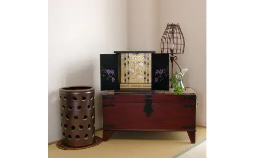 タツクラフト 紀州塗り ミニ仏壇 大 鉄仙 【Tk240】【ttcf922-butu-lsen】