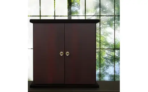 タツクラフト 紀州塗り ミニ仏壇 大 黒柿 木目 【Tk283】【ttcf922-butu-lwd】