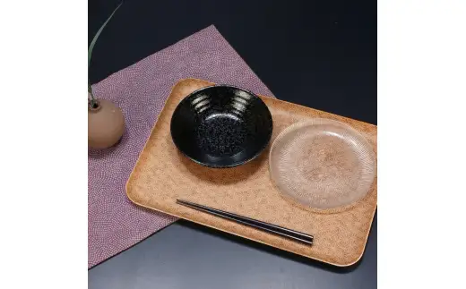 タツクラフト 友禅和紙トレー M 33cm 2枚セット 麻の葉 【Tk307】【ttcf922-yum-5】