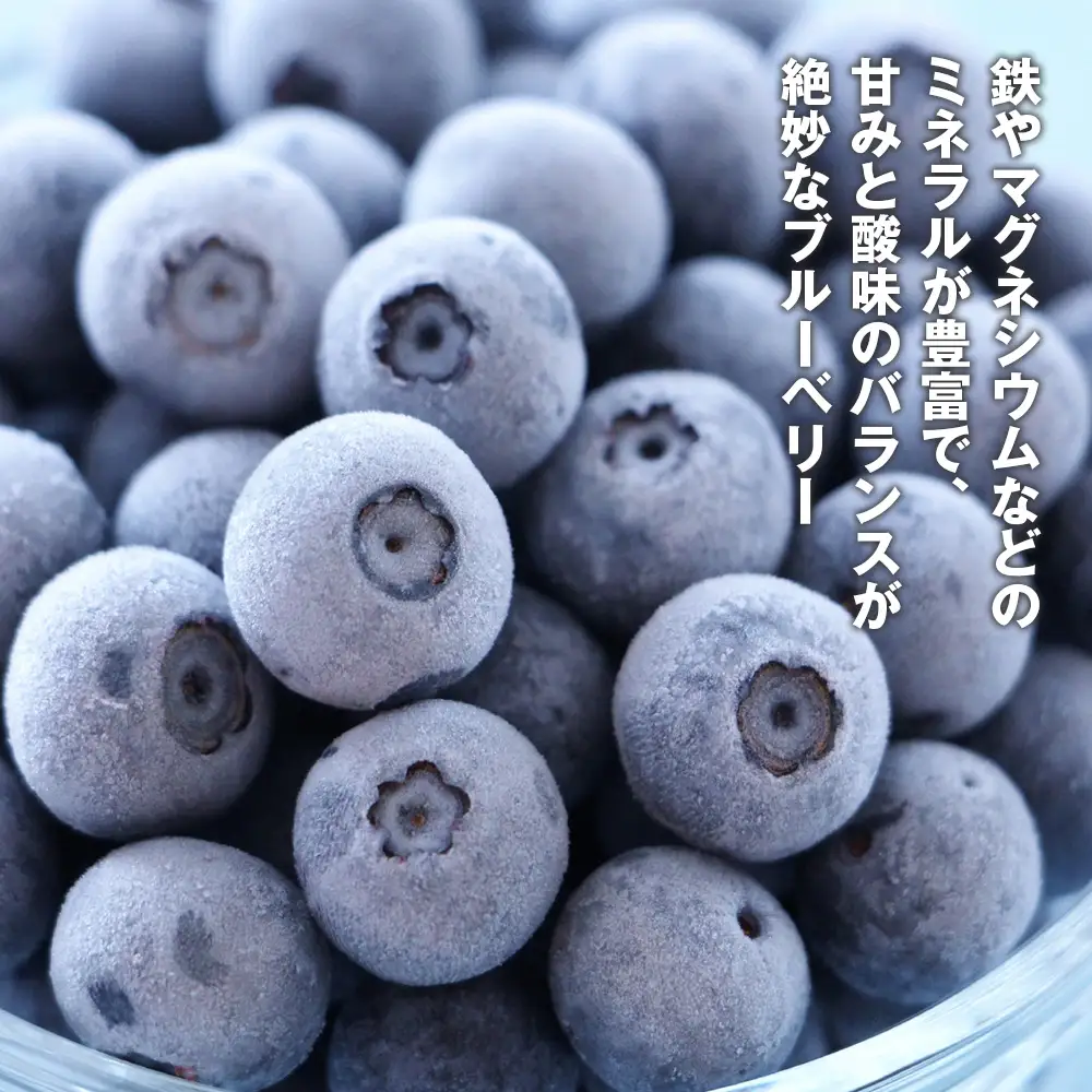 冷凍ブルーベリー 2kg 農薬・化学肥料不使用 ／ ブルーベリー フルーツ 完熟 大粒 冷凍 果物 国産 産地直送 無添加 スイーツ ヨーグルト トッピング ジャム スムージー おやつ 旬 千葉県 No.322