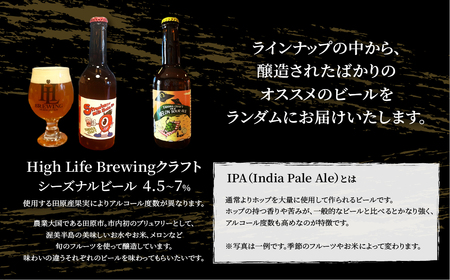 High Life Brewing クラフトビールセット 6本 クラフトビール ビール IPA 330ml 瓶 瓶ビール お酒 酒 ご当地 おすすめ 愛知県 田原市 渥美半島 送料無料