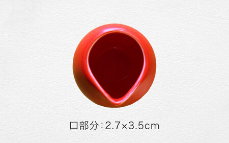 【美濃焼】ころんとミルクピッチャー 小 レッド 5個セット【Primitive陶舎花＊花】 カフェ コーヒー 紅茶[MFZ049]