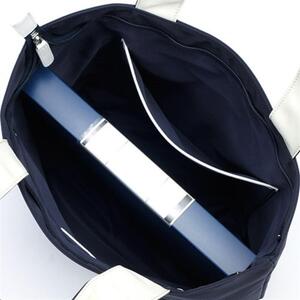 トートバッグ　(R-0686)　ダークブルー/アイボリー〈キタムラ〉 AGG0007