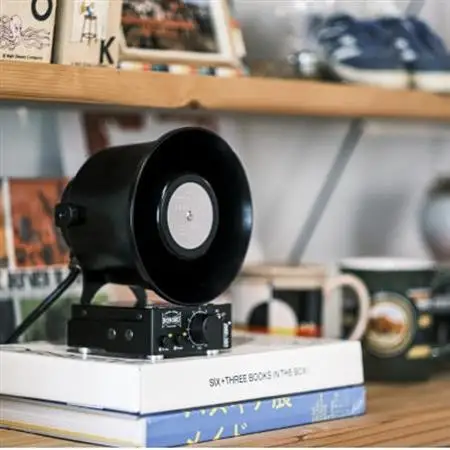 スタックアンプ/金属製ホーンスピーカー型(ブラック)NMP-1B3B_家電製品 TV・オーディオ・カメラ  _【1578568】