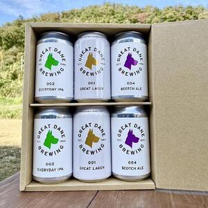 グレートデーンブリューイング 定番3種6缶詰め合わせ ラガービール【クラフトビール 飲み比べ 詰め合わせ ご当地ビール  ビール お酒 さけ 人気 ギフト 父の日 母の日 プレゼント】