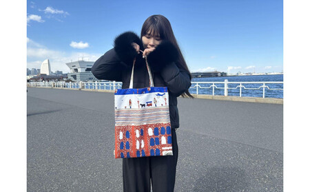 【横浜柄】横浜捺染で染色したトートバッグ ALY0001
