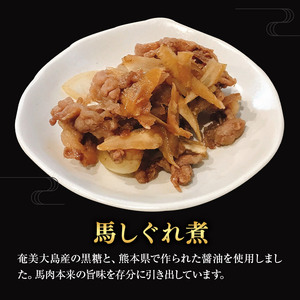 馬力セット 3種類 セット 計630g ホルモン煮込み しぐれ煮 スジ煮込み 株式会社有働精肉店《30日以内に出荷予定(土日祝除く)》熊本県 菊池市 おつまみ 惣菜 馬肉 ホルモン すじ肉 熊本県産 九州産 国産 冷凍 送料無料