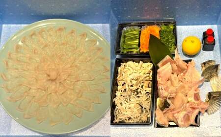 【指定日必須】 厚切りふぐ刺し・ふぐ鍋セット （4人～5人前） 厚切り ふぐ刺し ふぐ鍋 ふぐ セット 福岡県 北九州市