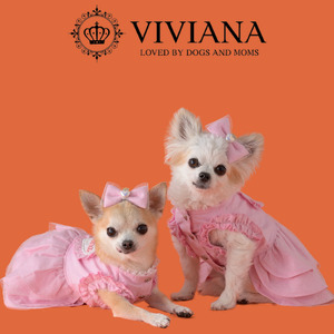 犬 服 ドッグウェア「VIVIANA」ハートロゴワンピース（Pink）|犬用 服 ペット犬 ドッグ ペット用品 愛犬 ファッション 秦野 神奈川