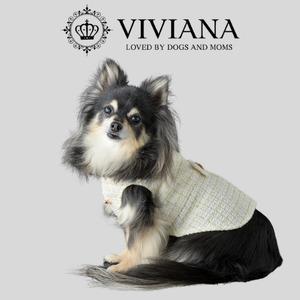 犬 服ドッグウェア「VIVIANA」2ndAnniversaryベスト（White）|犬用 服 ペット犬 ドッグ ペット用品 愛犬 ファッション 秦野 神奈川