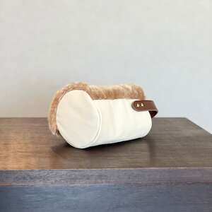 バンビ柄エコファー 2WAYバケツミニバッグ（ベージュ）CUSTOM BAG Milih 48-004