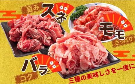 【広島県産牛】国産牛 切り落とし 2パック600g｜ 国産牛 訳あり 牛肉 お肉 切り落とし 小分け きりおとし バラ スネ モモ 肉じゃが 牛丼