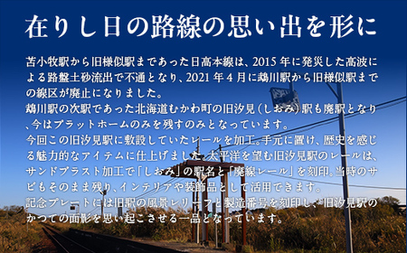 日高本線廃線レール　厚さ３ｃｍ ①（数量限定） MKWG031