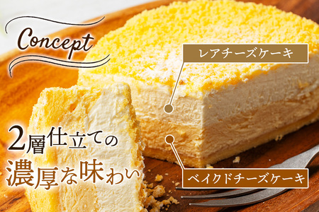 【ふるなび限定】【ベイクドチーズとレアチーズ2つの味わい】ダブルチーズケーキ 4個セット【ふるなび限定】FN-Limited