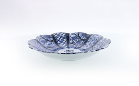 【美濃焼】紺青華 6.3深皿 5枚セット【カネ定製陶】 和食器 プレート ブルー[MEI006]
