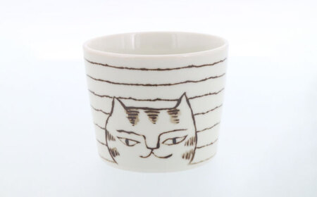 【美濃焼】帰ってきた ねこまるけ kaettekita NEKO-marche ソバ 千代口 ヨコジマ ＆ タテジマ 2種×各4点 8点セット【カネ定製陶】[MEI042]