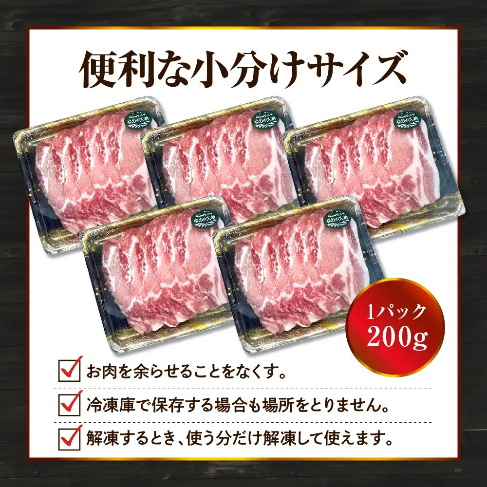 【えりも町生まれ 四元豚】ゆめの大地 豚 ロース スライス 1kg