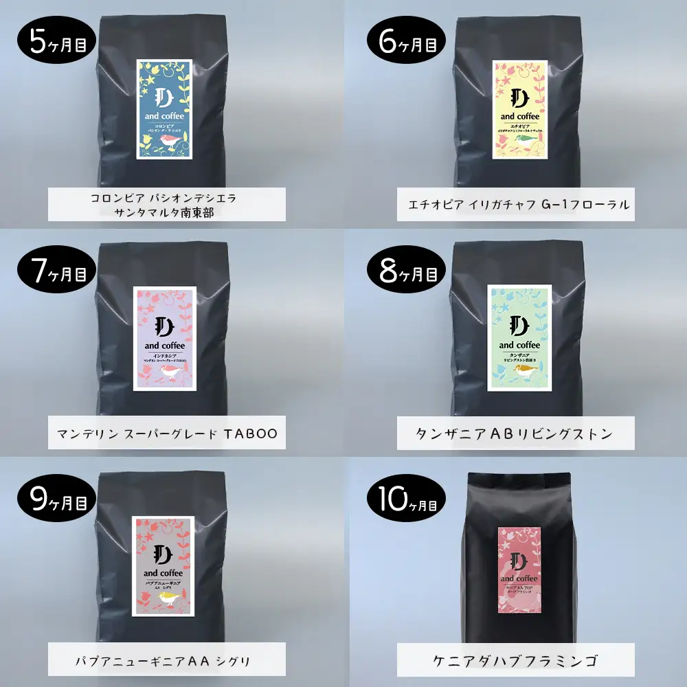 【定期便10ヶ月】スペシャルティーコーヒー定期便（豆200g 2種）合計4kg