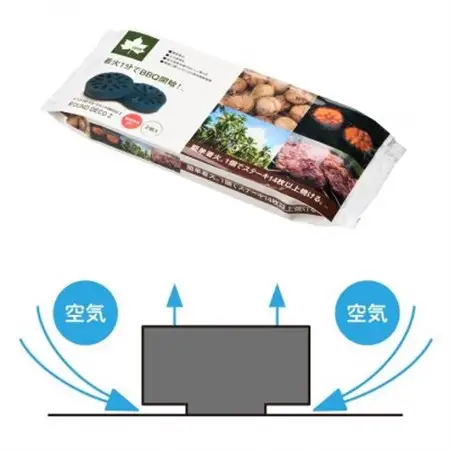 エコココロゴス・ラウンドDECO 2 BBQなどアウトドアで使える炭　83100112×4個_雑貨・日用品 キャンプ用品 スポーツ・アウトドア用品 _【配送不可地域：沖縄県】【1583119】