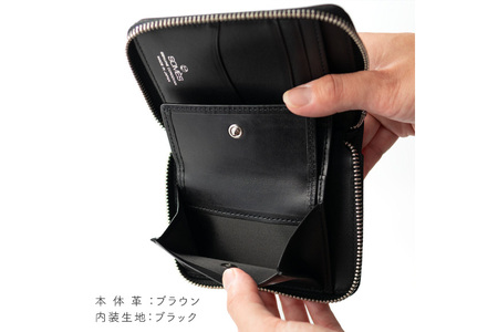 SOMES 財布 ラウンド 札入れ （ブラウン）DM-09 [ソメスサドル 北海道 砂川市 12260761-a] 